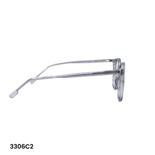 Powered Prescription Glasses – Premium Transparent Grey Acetate Square Frame for Men & Women